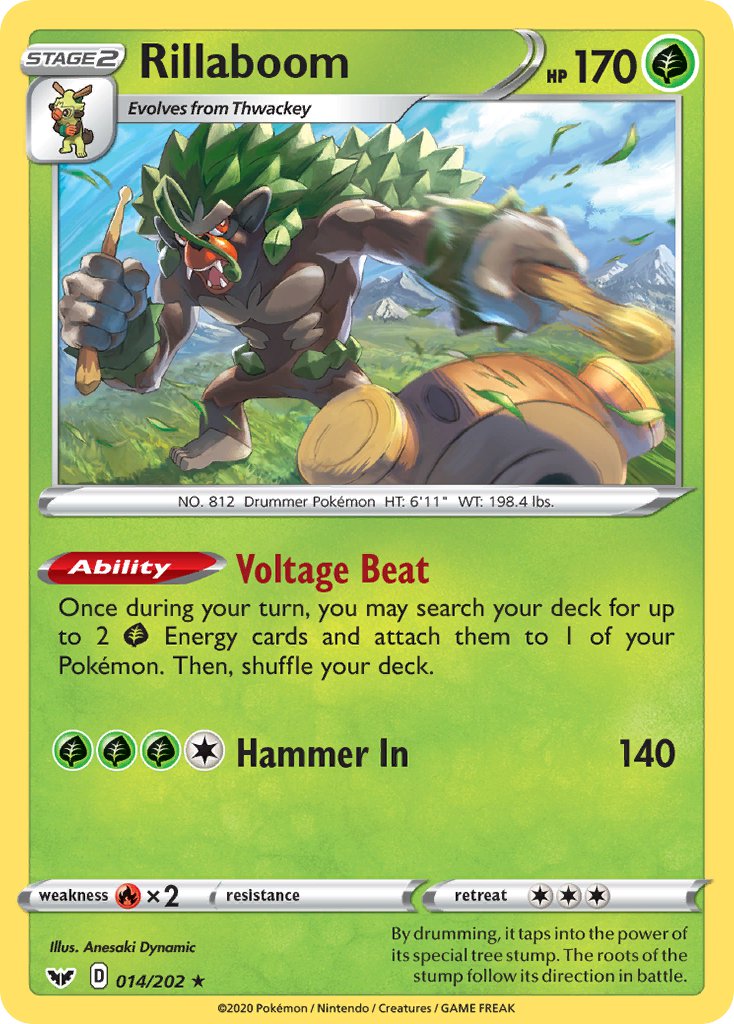 Rillaboom (014/202) (Theme Deck Exclusive) [Sword & Shield: Base Set] | Card Merchant Takapuna