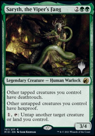 Saryth, the Viper's Fang (Promo Pack) [Innistrad: Midnight Hunt Promos] | Card Merchant Takapuna