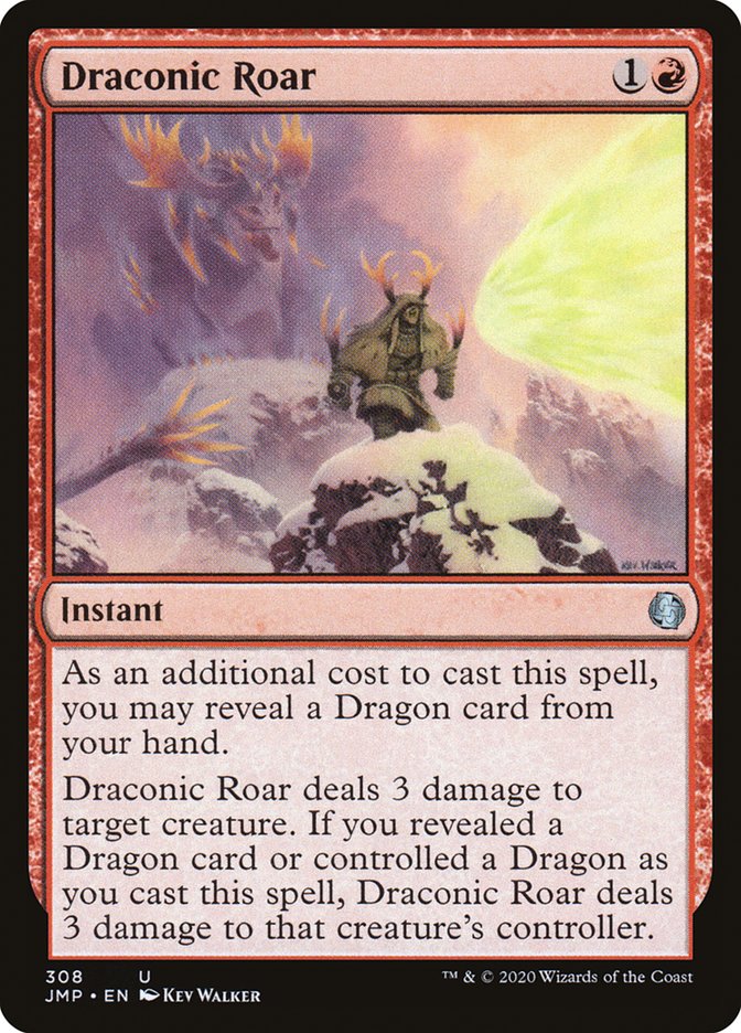 Draconic Roar [Jumpstart] | Card Merchant Takapuna