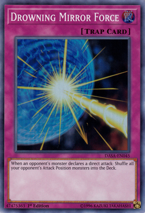 Drowning Mirror Force [DASA-EN045] Super Rare | Card Merchant Takapuna