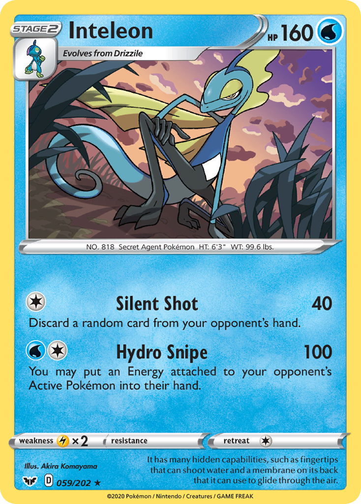 Inteleon (059/202) [Sword & Shield: Base Set] | Card Merchant Takapuna