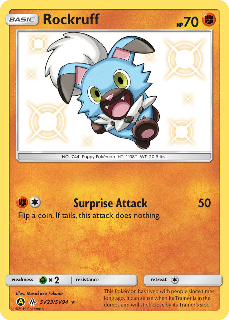 Rockruff (SV23/SV94) [Sun & Moon: Hidden Fates - Shiny Vault] | Card Merchant Takapuna