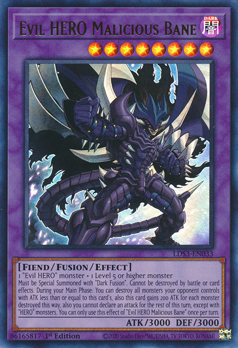 Evil HERO Malicious Bane [LDS3-EN033] Ultra Rare | Card Merchant Takapuna