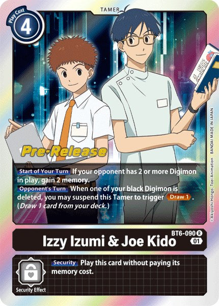 Izzy Izumi & Joe Kido [BT6-090] [Double Diamond Pre-Release Cards] | Card Merchant Takapuna