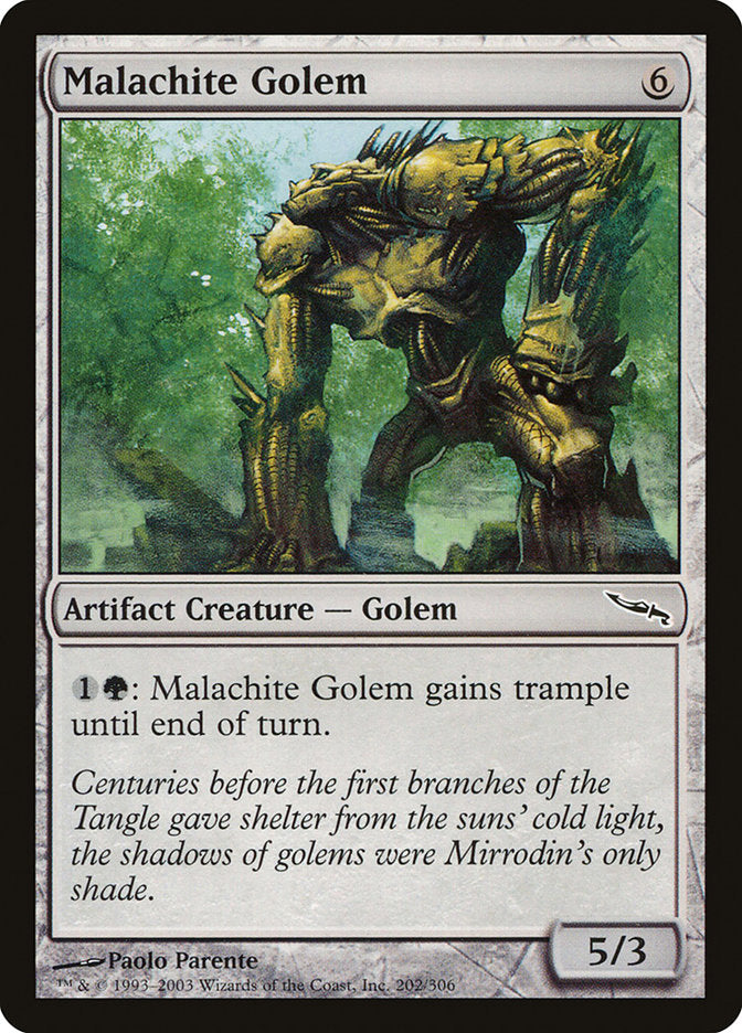 Malachite Golem [Mirrodin] | Card Merchant Takapuna