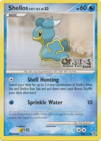 Shellos East Sea (106/132) (Origins Game Fair 2008) [Nintendo: Black Star Promos] | Card Merchant Takapuna