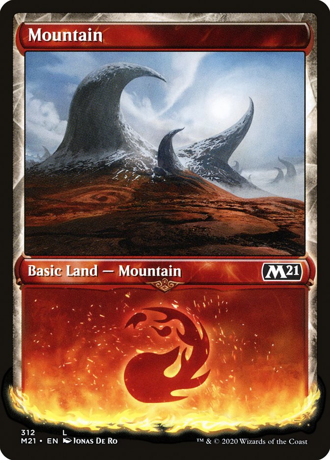 Mountain (312) (Showcase) [Core Set 2021] | Card Merchant Takapuna