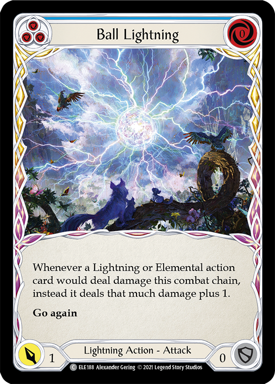 Ball Lightning (Blue) [ELE188] (Tales of Aria)  1st Edition Rainbow Foil | Card Merchant Takapuna