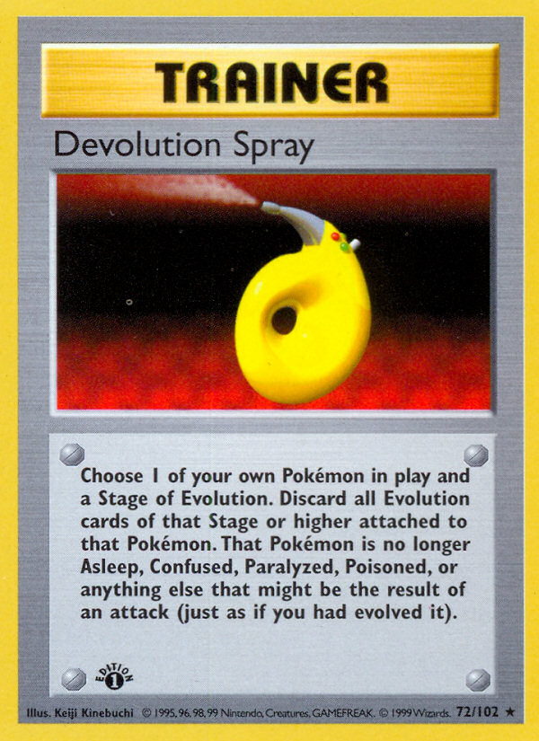 Devolution Spray (72/102) (Shadowless) [Base Set 1st Edition] | Card Merchant Takapuna