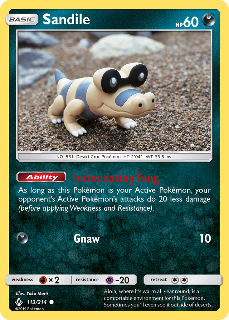 Sandile (113/214) [Sun & Moon: Unbroken Bonds] | Card Merchant Takapuna