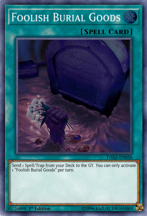 Foolish Burial Goods [DASA-EN058] Super Rare | Card Merchant Takapuna