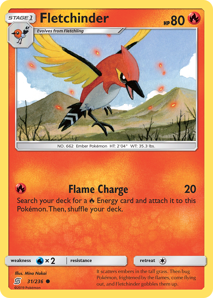 Fletchinder (31/236) [Sun & Moon: Unified Minds] | Card Merchant Takapuna