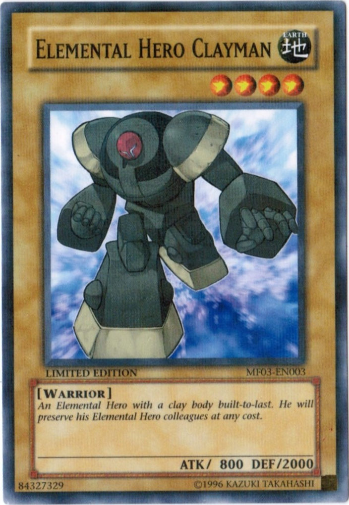 Elemental Hero Clayman [MF03-EN003] Parallel Rare | Card Merchant Takapuna