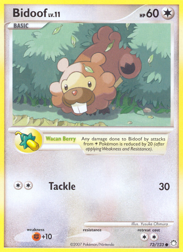 Bidoof (73/123) [Diamond & Pearl: Mysterious Treasures] | Card Merchant Takapuna