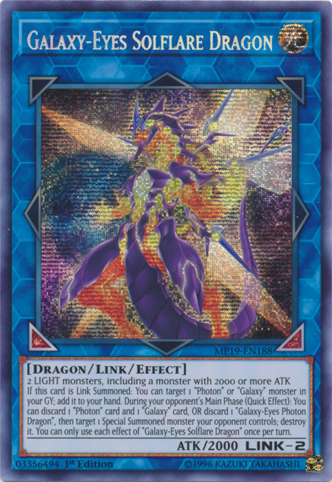 Galaxy-Eyes Solflare Dragon [MP19-EN188] Prismatic Secret Rare | Card Merchant Takapuna