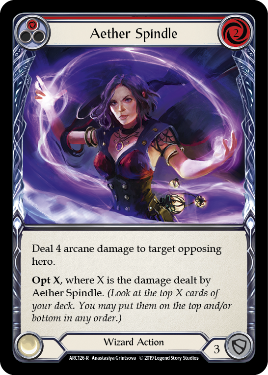 Aether Spindle (Red) [ARC126-R] (Arcane Rising)  1st Edition Normal | Card Merchant Takapuna