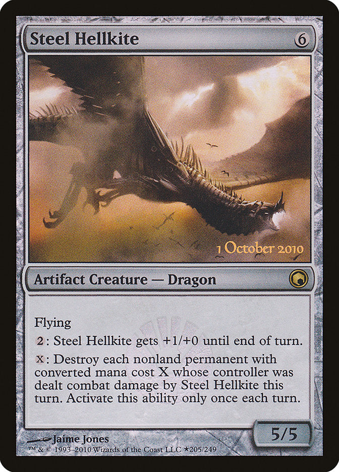 Steel Hellkite [Scars of Mirrodin Prerelease Promos] | Card Merchant Takapuna