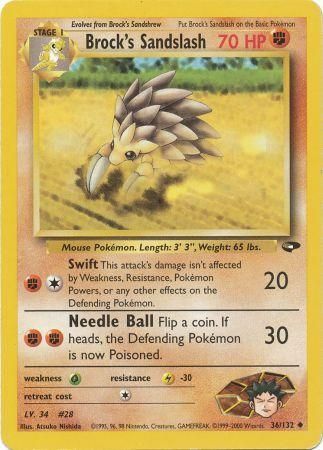 Brock's Sandslash (36/132) [Gym Challenge Unlimited] | Card Merchant Takapuna