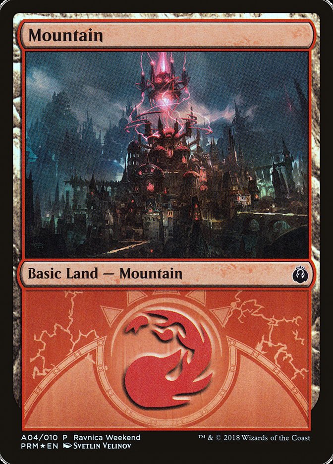 Mountain (A04) [Ravnica Allegiance Ravnica Weekend] | Card Merchant Takapuna