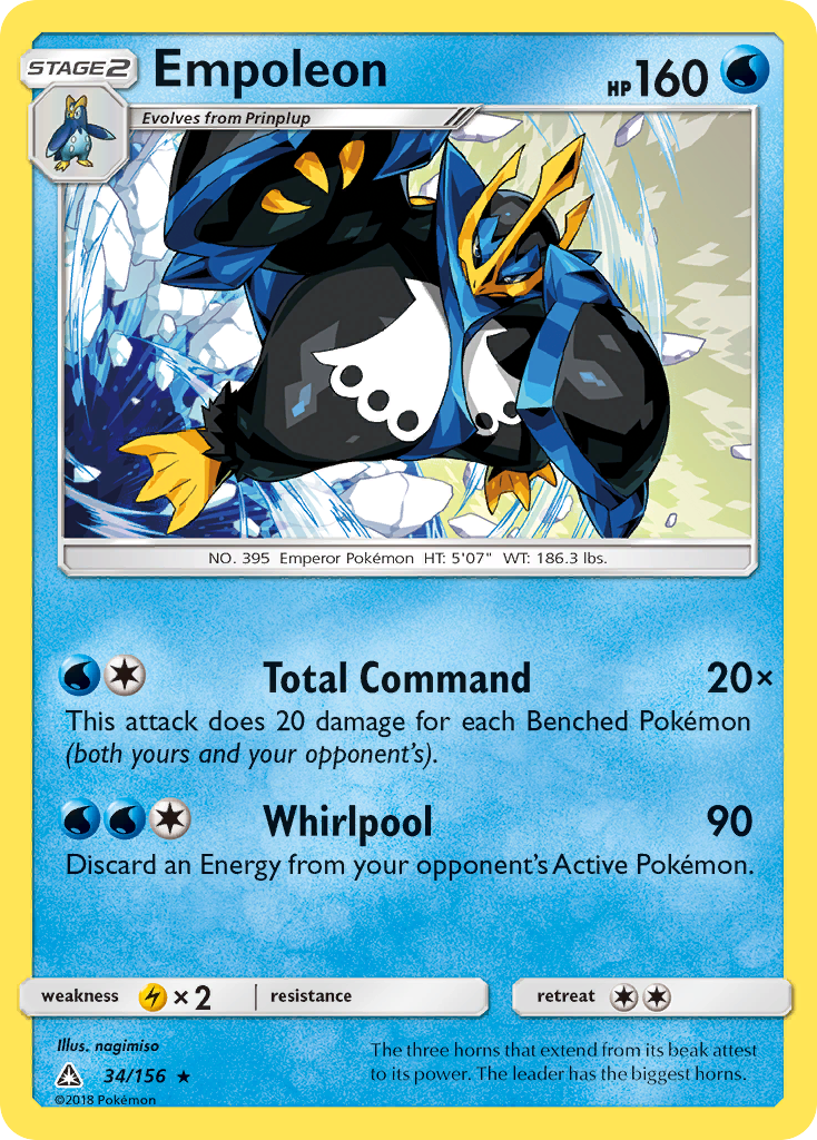 Empoleon (34/156) [Sun & Moon: Ultra Prism] | Card Merchant Takapuna