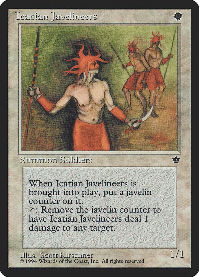 Icatian Javelineers (Scott Kirschner) [Fallen Empires] | Card Merchant Takapuna