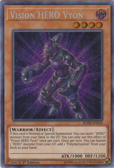 Vision Hero Vyon [BLHR-EN059] Secret Rare | Card Merchant Takapuna