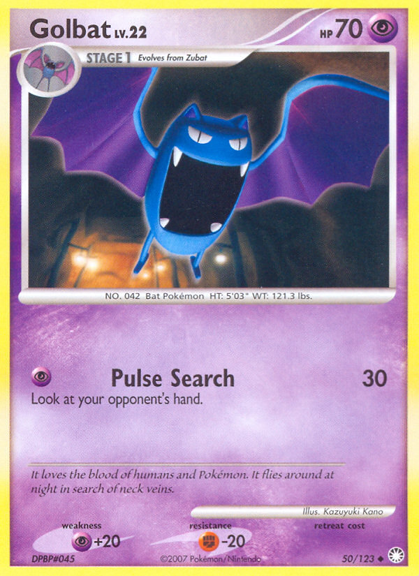 Golbat (50/123) [Diamond & Pearl: Mysterious Treasures] | Card Merchant Takapuna