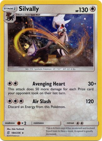 Silvally (184/236) (Cosmos Holo) [Sun & Moon: Unified Minds] | Card Merchant Takapuna