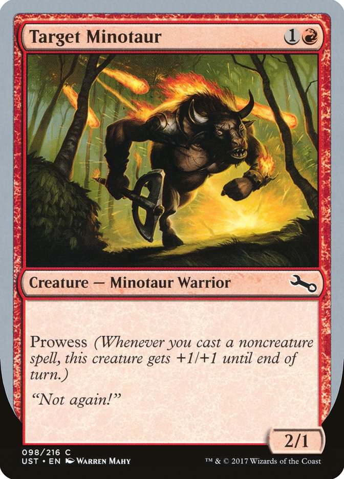 Target Minotaur (Fire Art) [Unstable] | Card Merchant Takapuna