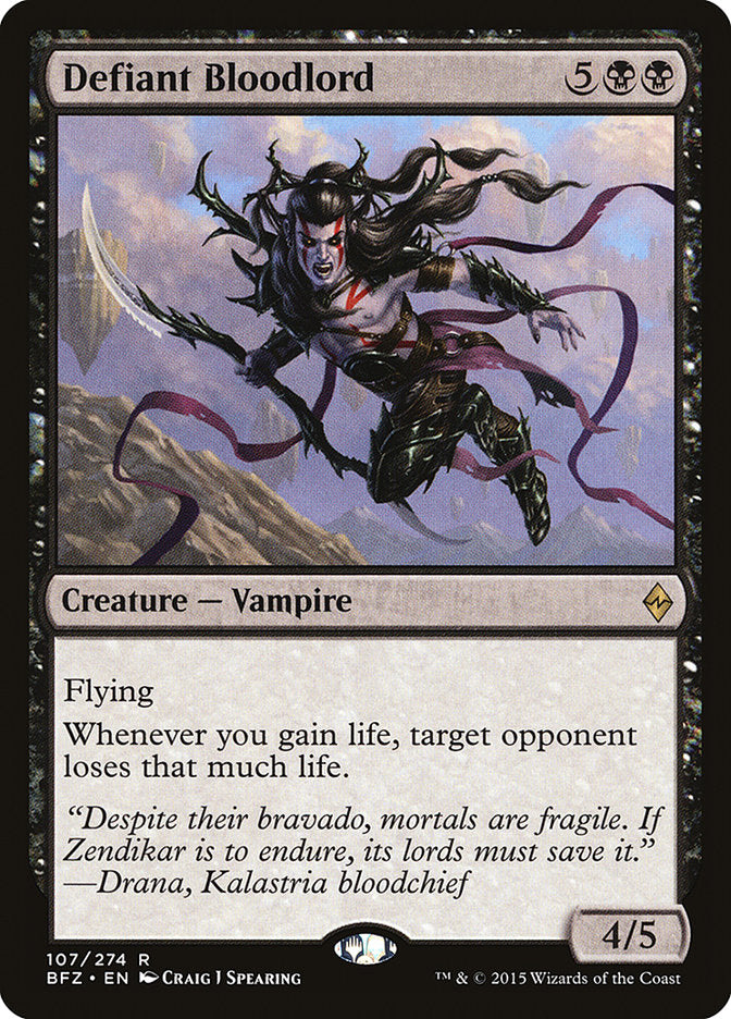 Defiant Bloodlord [Battle for Zendikar] | Card Merchant Takapuna