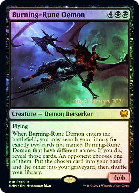 Burning-Rune Demon [Kaldheim Prerelease Promos] | Card Merchant Takapuna