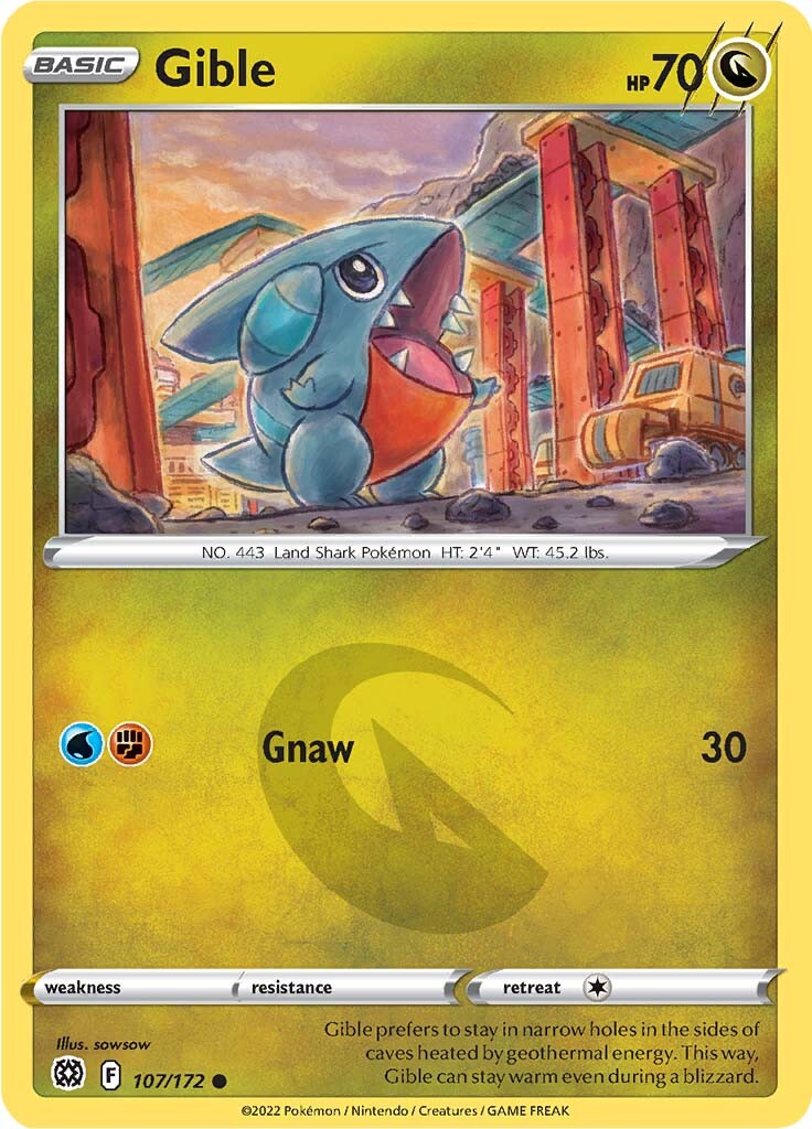 Gible (107/172) [Sword & Shield: Brilliant Stars] | Card Merchant Takapuna