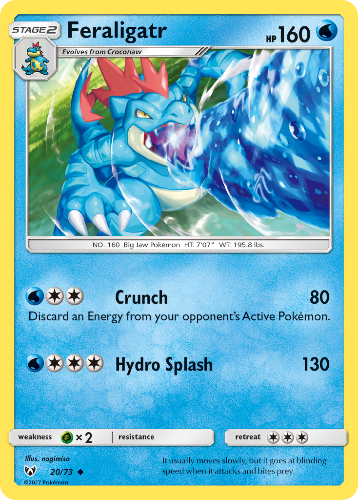 Feraligatr (20/73) [Sun & Moon: Shining Legends] | Card Merchant Takapuna