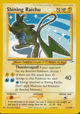 Shining Raichu (111/105) [Neo Destiny Unlimited] | Card Merchant Takapuna