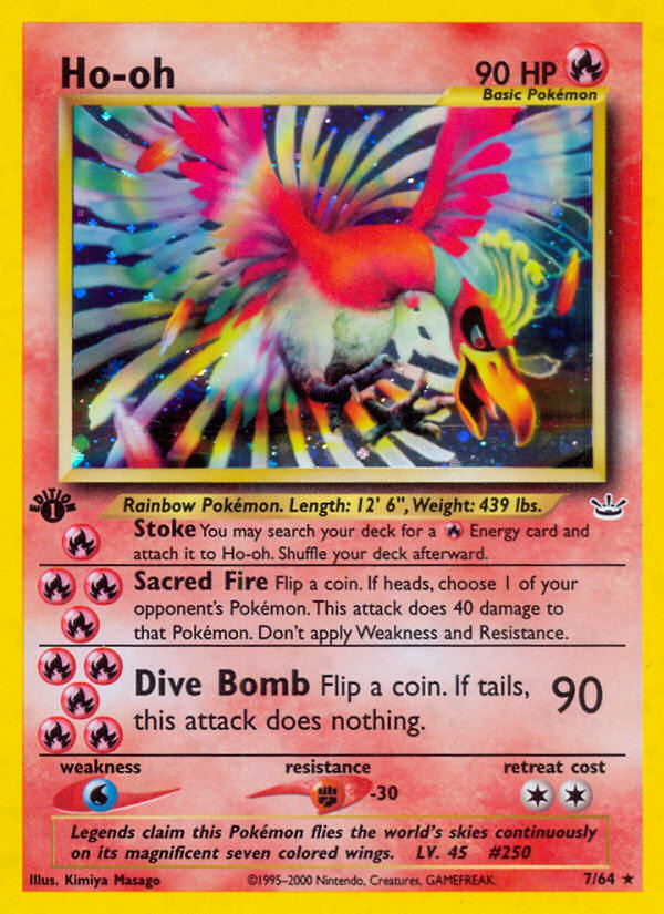 Ho-oh (7/64) [Neo Revelation 1st Edition] | Card Merchant Takapuna