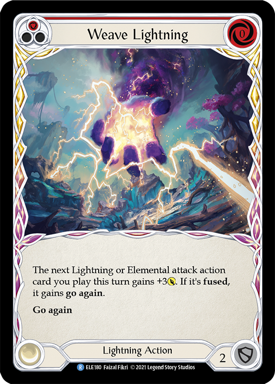 Weave Lightning (Red) [ELE180] (Tales of Aria)  1st Edition Rainbow Foil | Card Merchant Takapuna