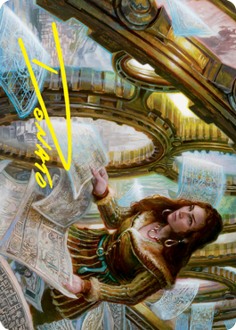 Cartographer's Survey Art Card (Gold-Stamped Signature) [Innistrad: Crimson Vow Art Series] | Card Merchant Takapuna