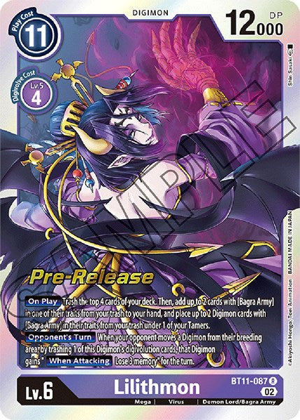 Lilithmon [BT11-087] [Dimensional Phase Pre-Release Promos] | Card Merchant Takapuna