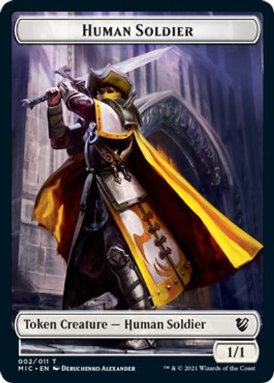 Eldrazi Spawn // Human Soldier Double-Sided Token [Innistrad: Midnight Hunt Commander Tokens] | Card Merchant Takapuna