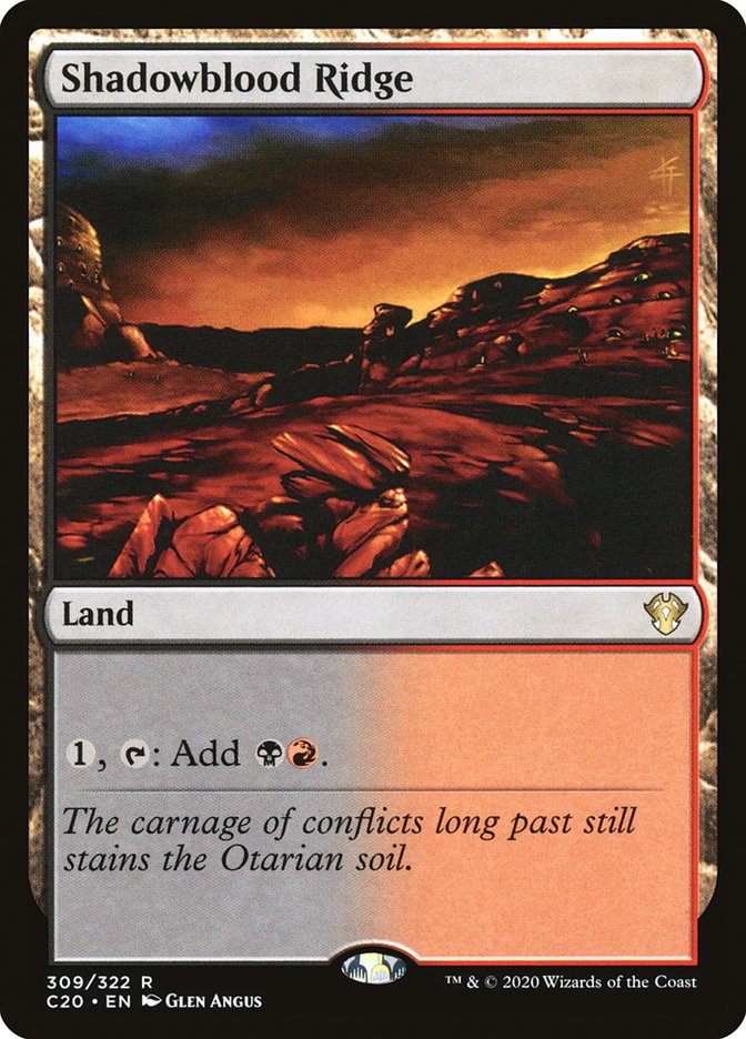 Shadowblood Ridge [Commander 2020] | Card Merchant Takapuna