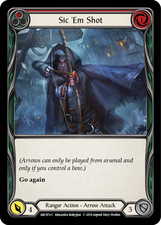 Sic 'Em Shot (Red) [ARC072-C] (Arcane Rising)  1st Edition Normal | Card Merchant Takapuna