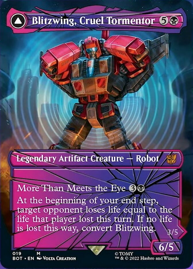 Blitzwing, Cruel Tormentor // Blitzwing, Adaptive Assailant (Shattered Glass) [Transformers] | Card Merchant Takapuna