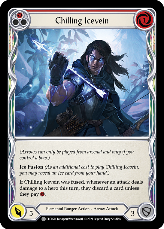 Chilling Icevein (Red) [ELE050] (Tales of Aria)  1st Edition Normal | Card Merchant Takapuna