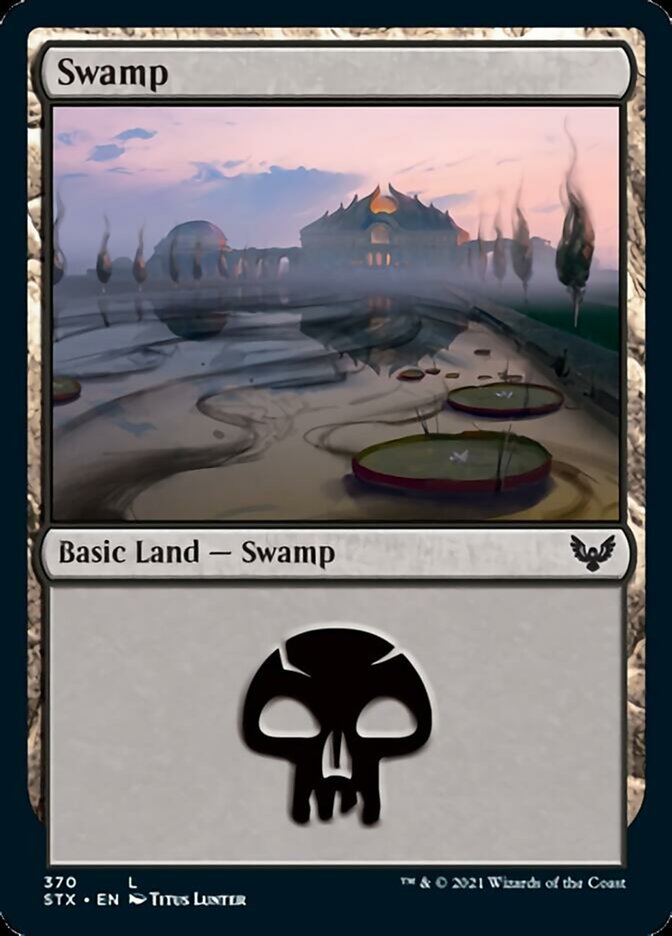 Swamp (370) [Strixhaven: School of Mages] | Card Merchant Takapuna