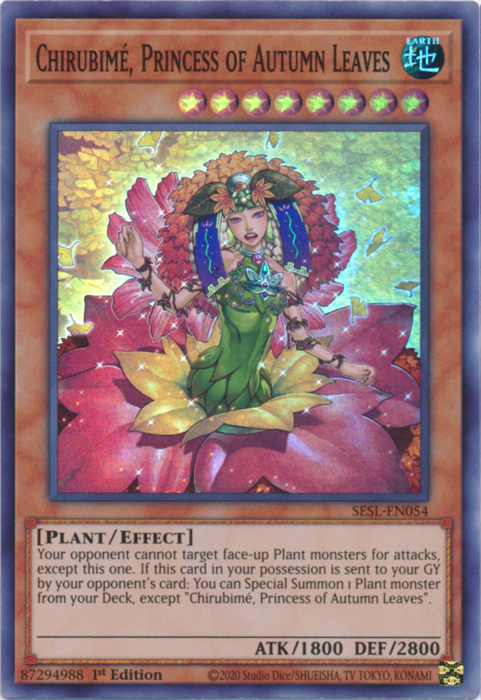 Chirubime, Princess of Autumn Leaves [SESL-EN054] Super Rare | Card Merchant Takapuna