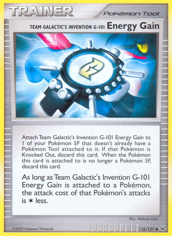 Team Galactic's Invention G-101 Energy Gain (116/127) [Platinum: Base Set] | Card Merchant Takapuna