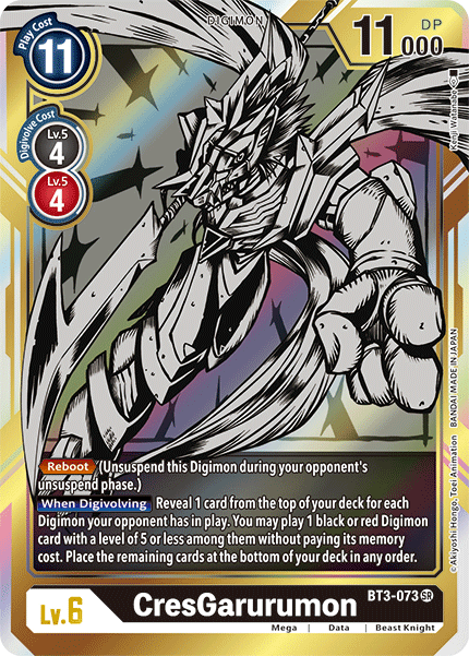 CresGarurumon [BT3-073] (Alternate Art) [Release Special Booster Ver.1.5] | Card Merchant Takapuna