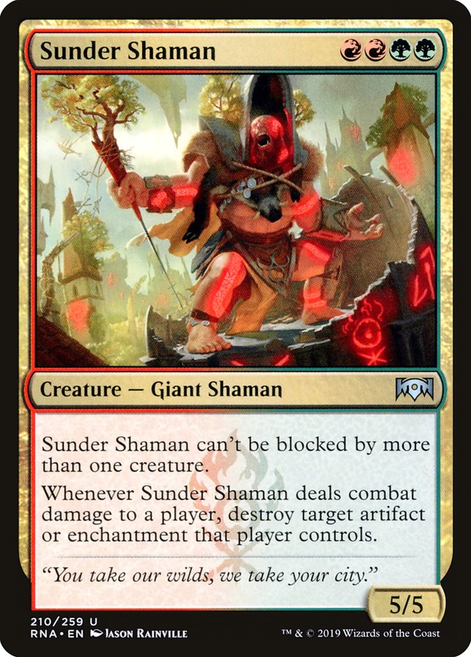 Sunder Shaman [Ravnica Allegiance] | Card Merchant Takapuna