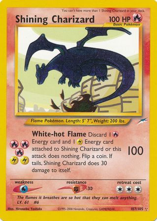 Shining Charizard (107/105) [Neo Destiny Unlimited] | Card Merchant Takapuna