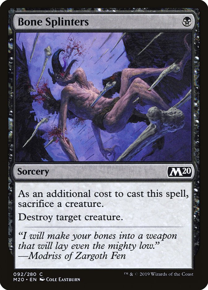 Bone Splinters [Core Set 2020] | Card Merchant Takapuna